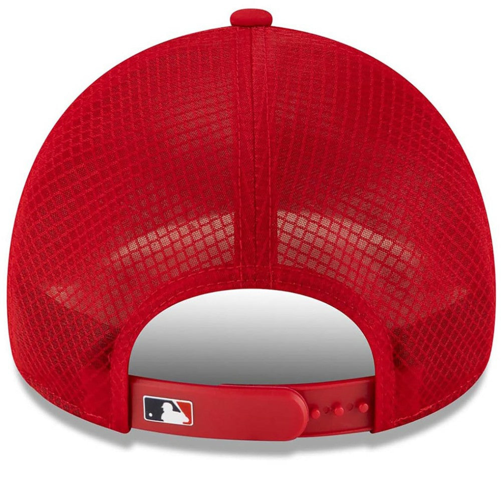 St. Louis Cardinals 2026 Batting Practice Apex 9FORTY Adjustable Trucker Hat Red