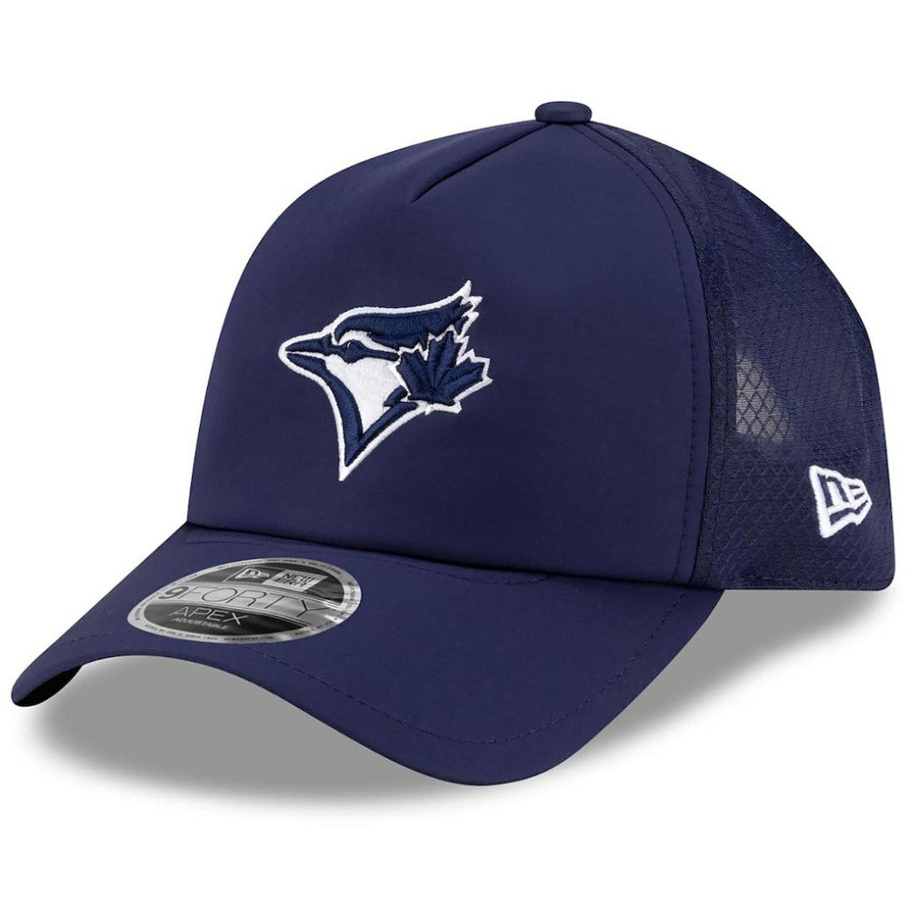 Toronto Blue Jays 2026 Batting Practice Apex 9FORTY Adjustable Trucker Hat Navy