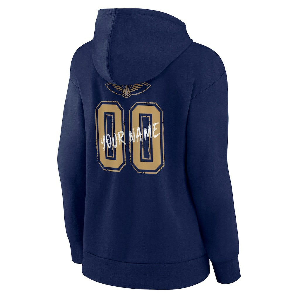 New Orleans Pelicans Women's Hustle Custom Pullover Hoodie - Navy shop