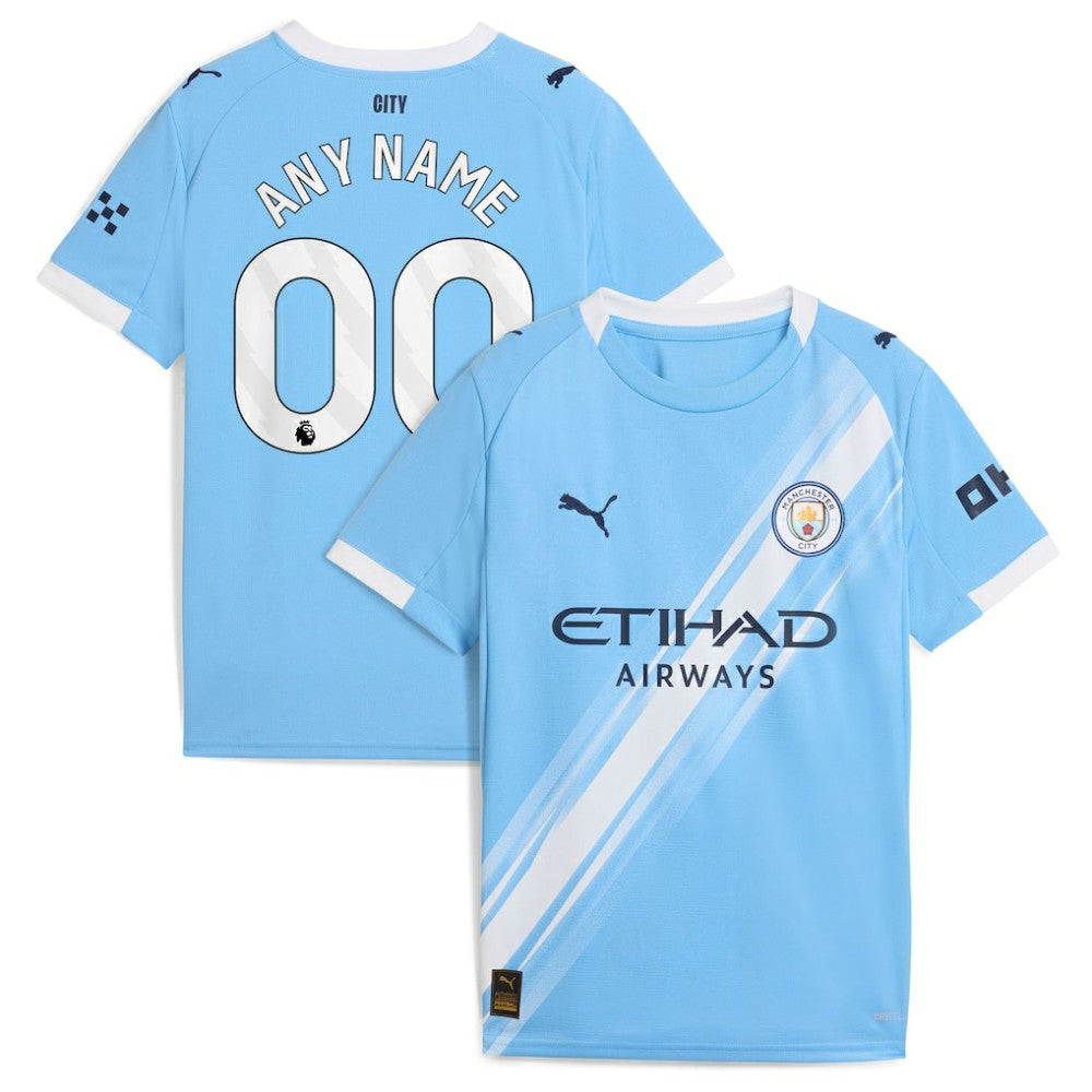 Manchester City Youth 2025/26 Home Replica Custom Jersey - Sky Blue on sale
