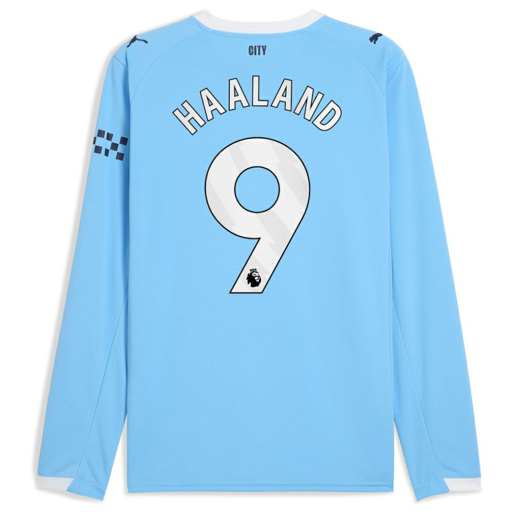 Erling Haaland Manchester City 2025/26 Home Replica Long Sleeve Player Jersey - Sky Blue outlet