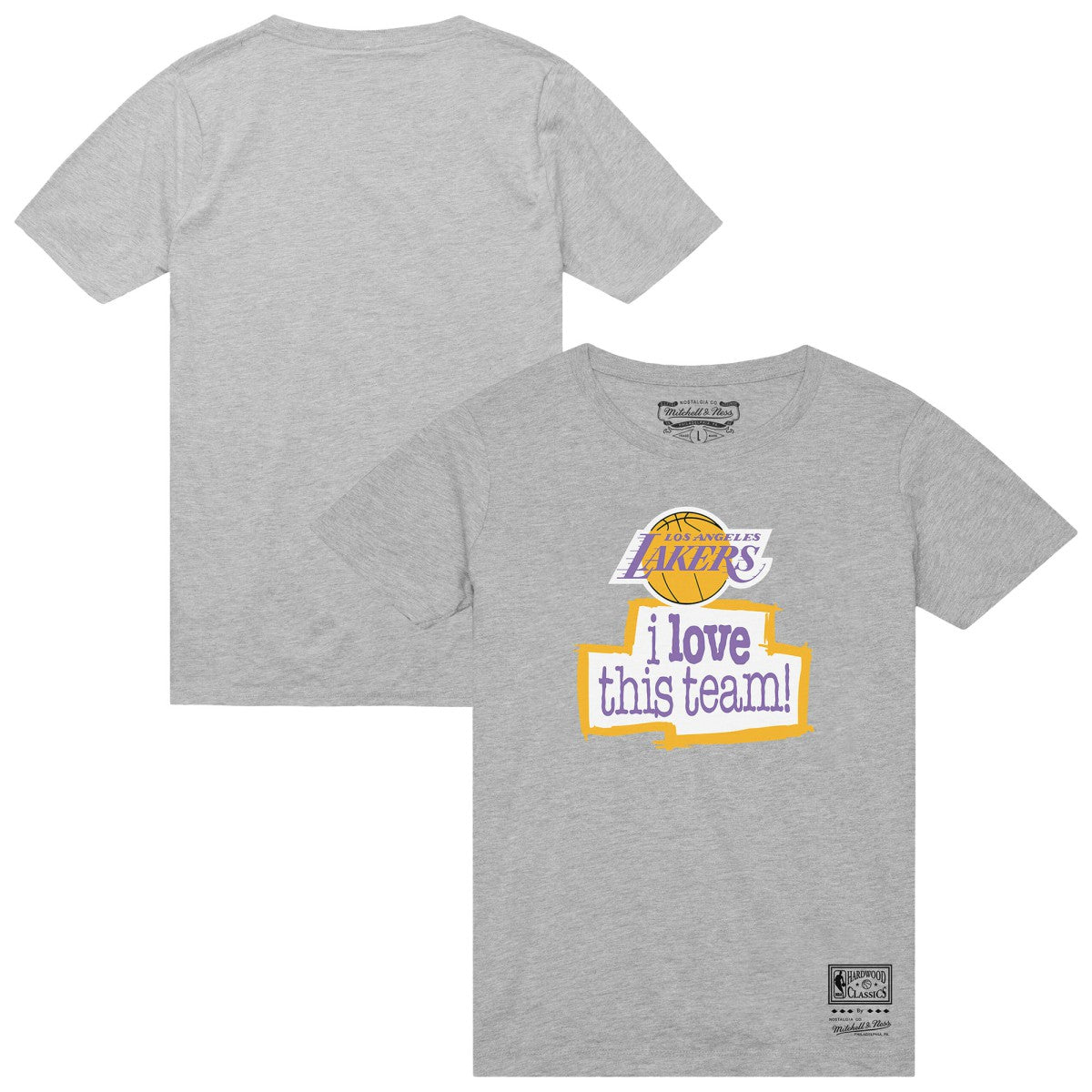 Los Angeles Lakers I Love This Team T-Shirt - Heather Gray sale