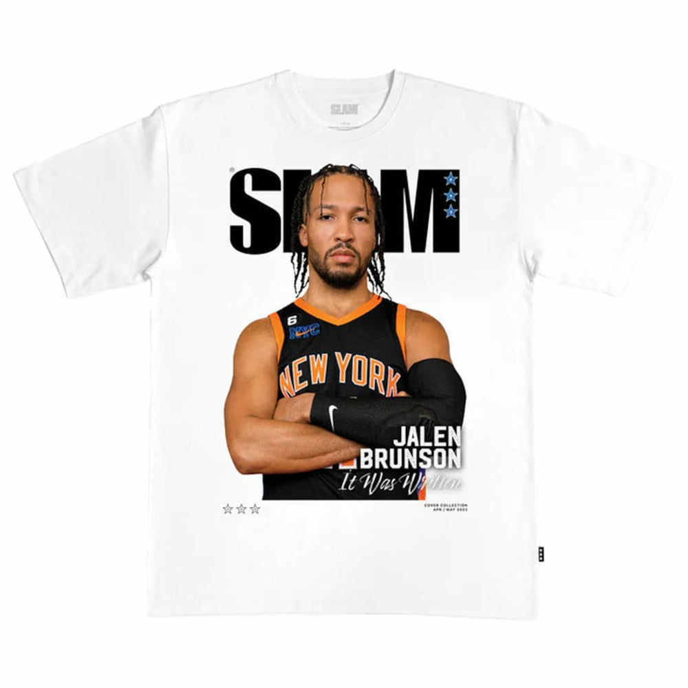 Jalen Brunson New York Knicks SLAM Cover T-Shirt - White sale
