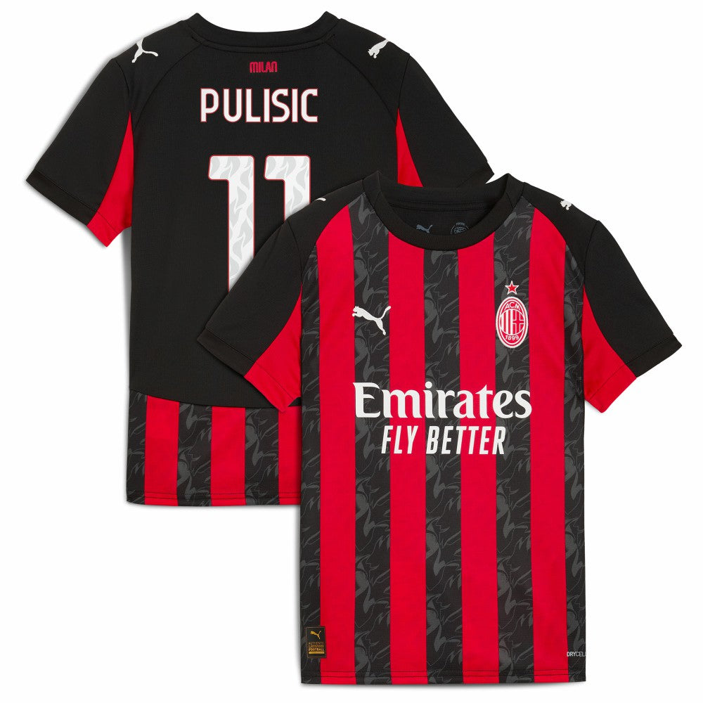 Christian Pulisic AC Milan Youth 2025/26 Home Replica Player Jersey - Red for sale