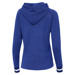 New York Mets Antigua Women's Trek Pullover Hoodie Heather Royal