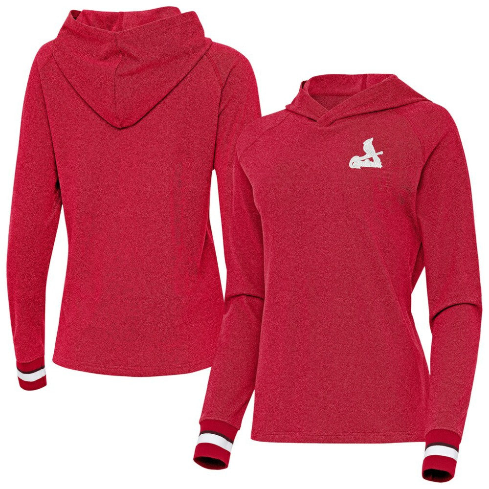 St. Louis Cardinals Antigua Women's Trek Pullover Hoodie Red