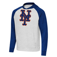 New York Mets Antigua Urgent Pullover Hoodie Royal/Gray