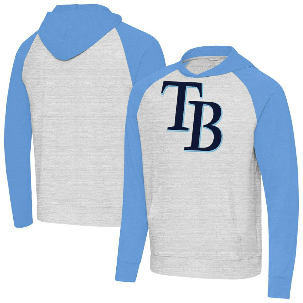 Tampa Bay Rays Antigua Urgent Pullover Hoodie Powder Blue/Gray