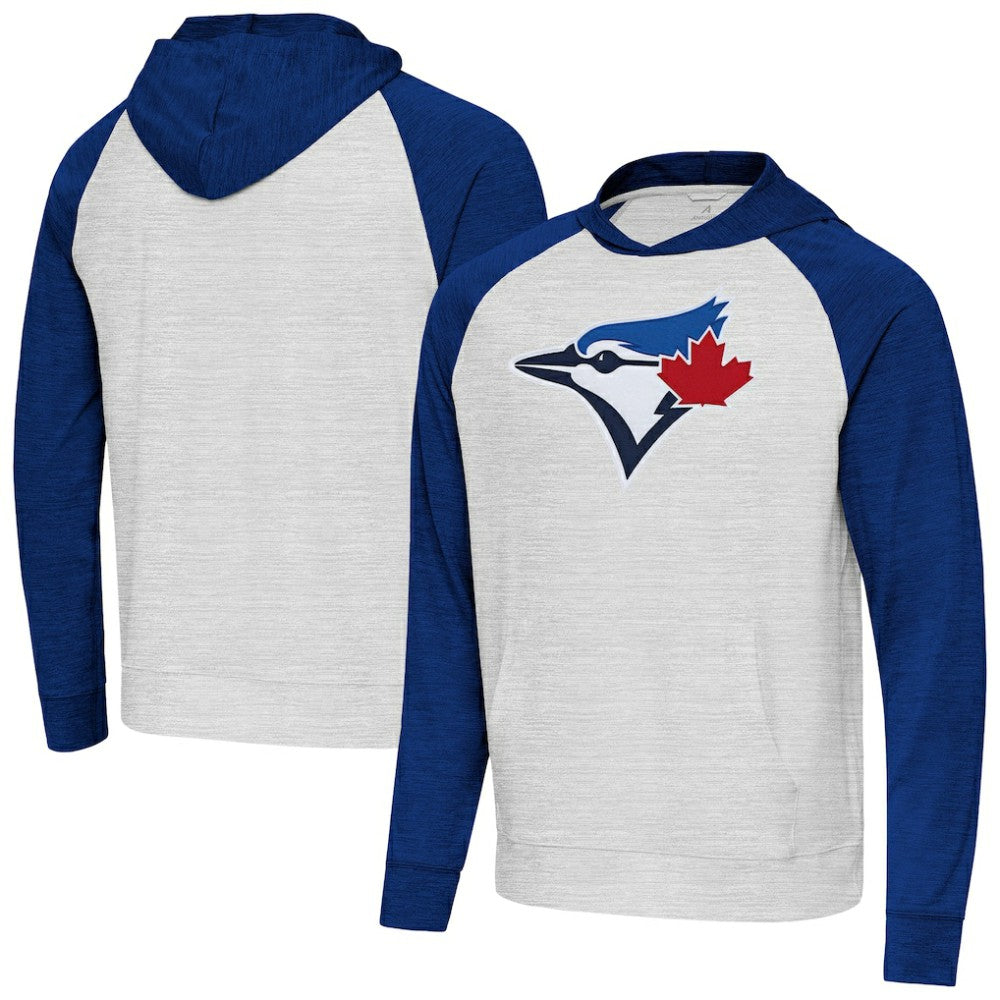 Toronto Blue Jays Antigua Urgent Pullover Hoodie Royal/Gray
