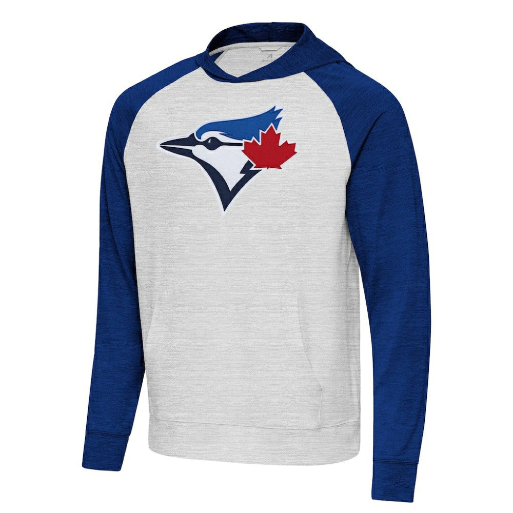 Toronto Blue Jays Antigua Urgent Pullover Hoodie Royal/Gray