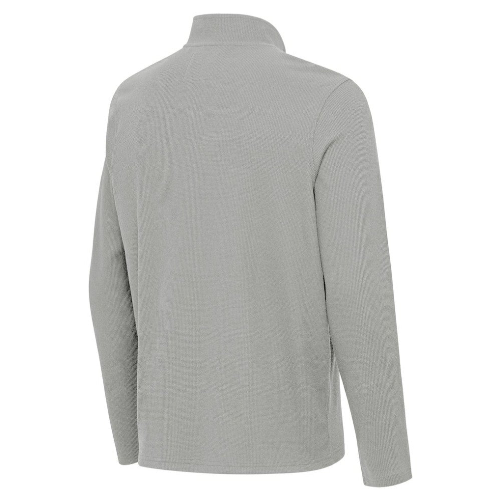 Toronto Blue Jays Antigua Sync Tri-Blend Quarter-Zip Pullover Heather Gray