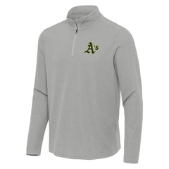 Athletics Antigua Sync Tri-Blend Quarter-Zip Pullover Heather Gray