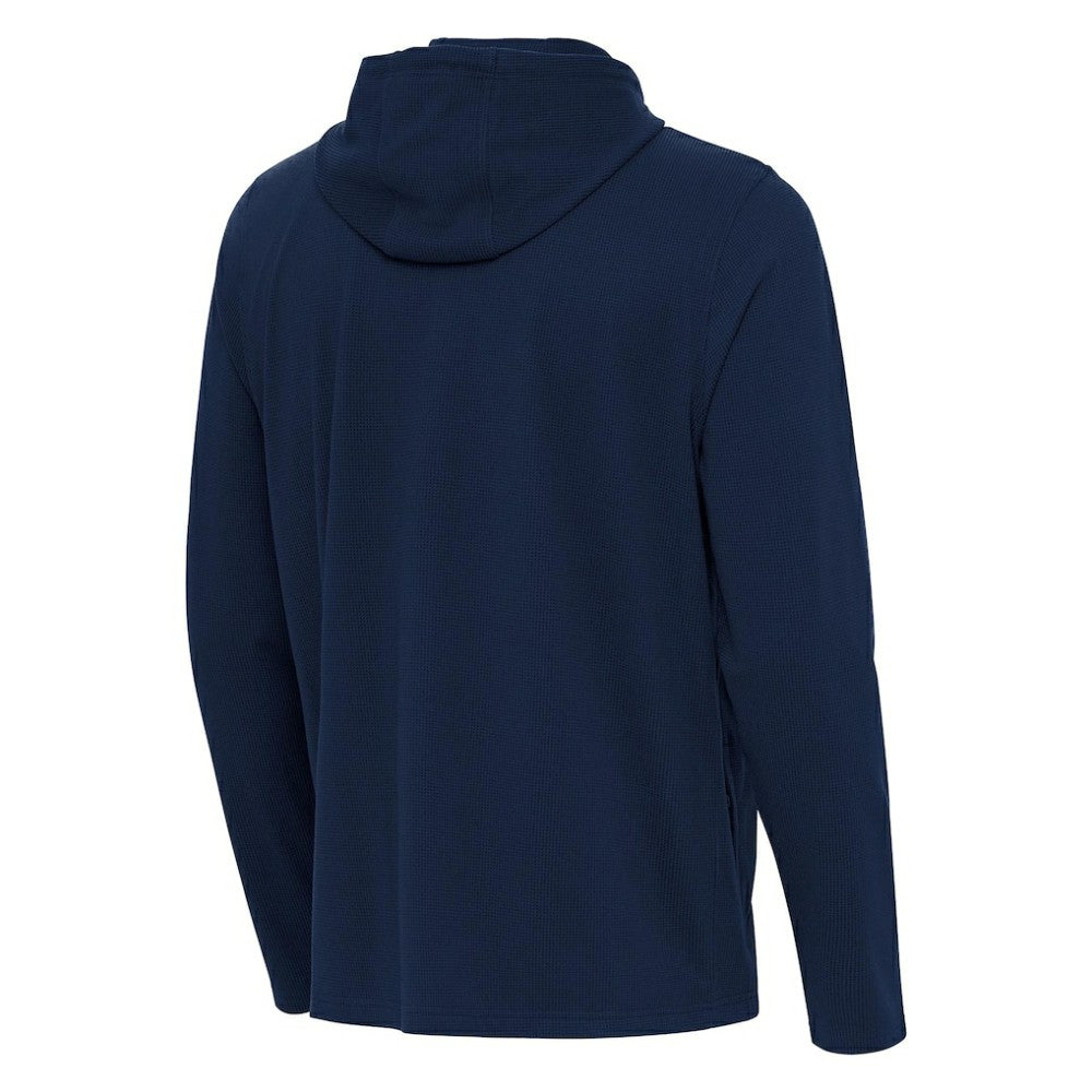 New York Yankees Antigua Connected Quarter-Zip Pullover Hoodie Navy