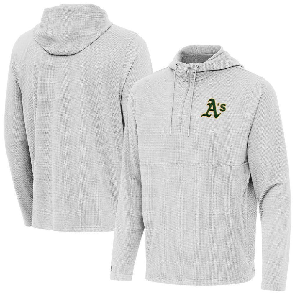 Athletics Antigua Connected Quarter-Zip Pullover Hoodie Gray