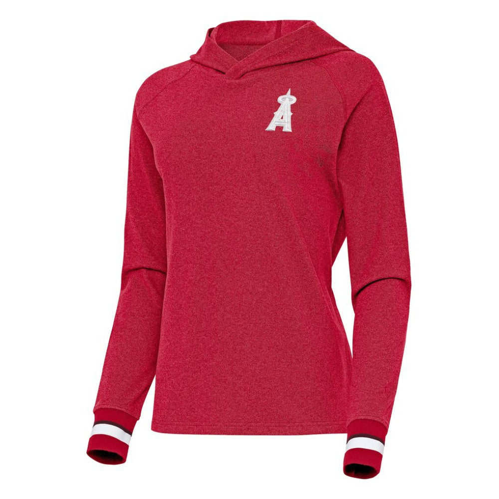 Los Angeles Angels Antigua Women's Trek Pullover Hoodie Red