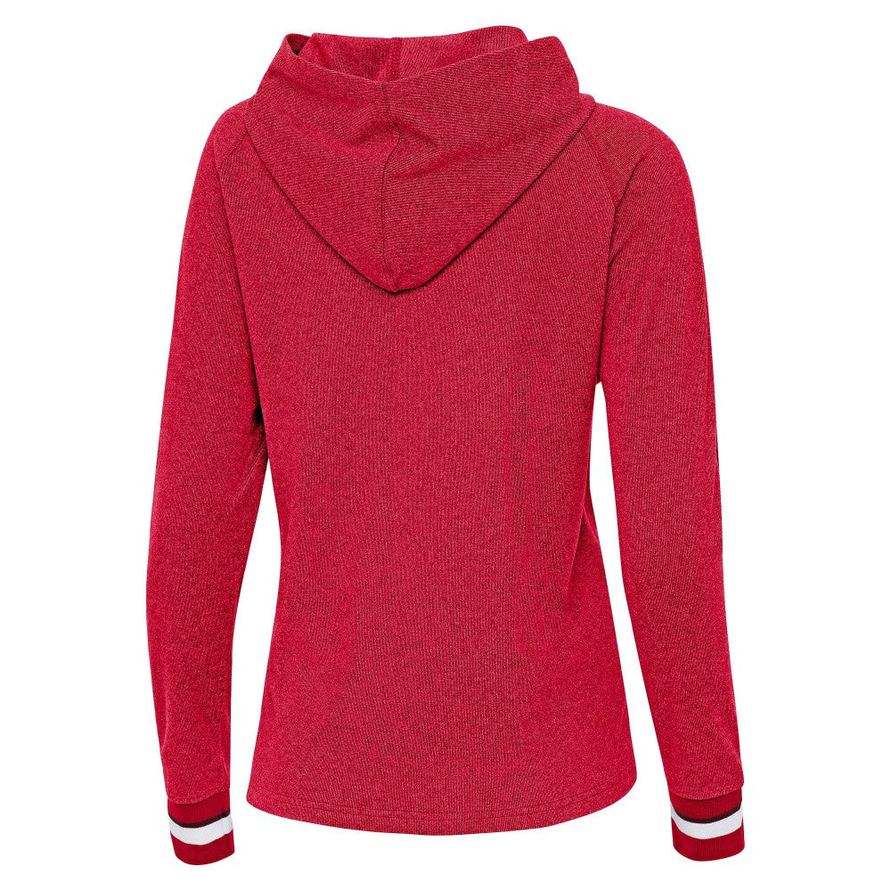 Cincinnati Reds Antigua Women's Trek Pullover Hoodie Red