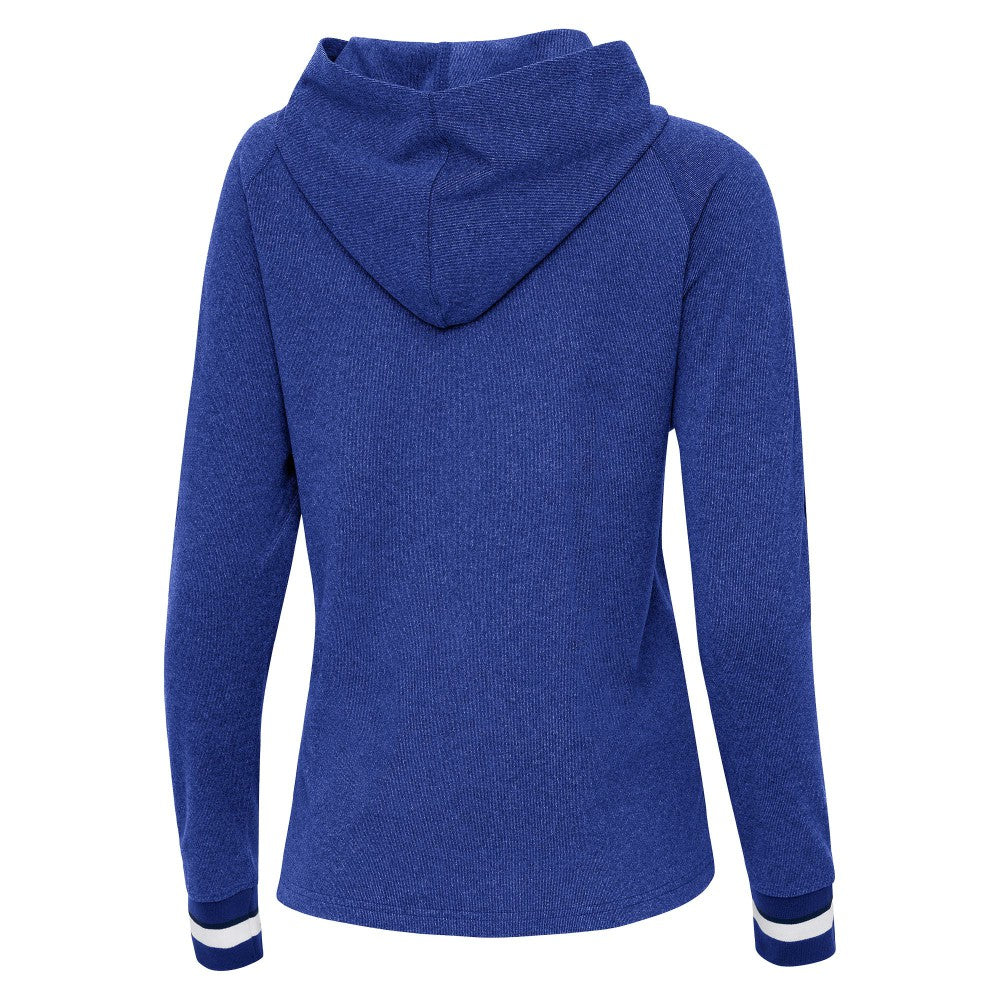 Kansas City Royals Antigua Women's Trek Pullover Hoodie Heather Royal