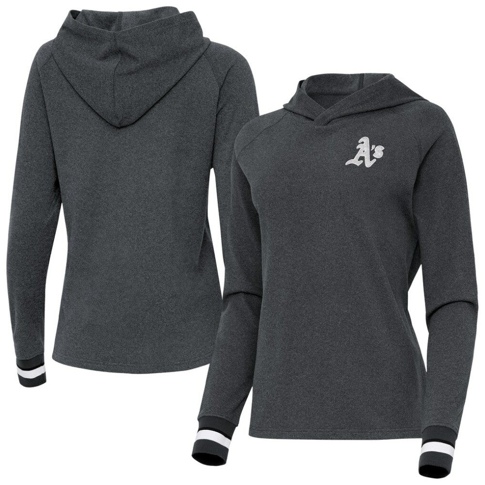 Athletics Antigua Women's Trek Pullover Hoodie Heather Charcoal