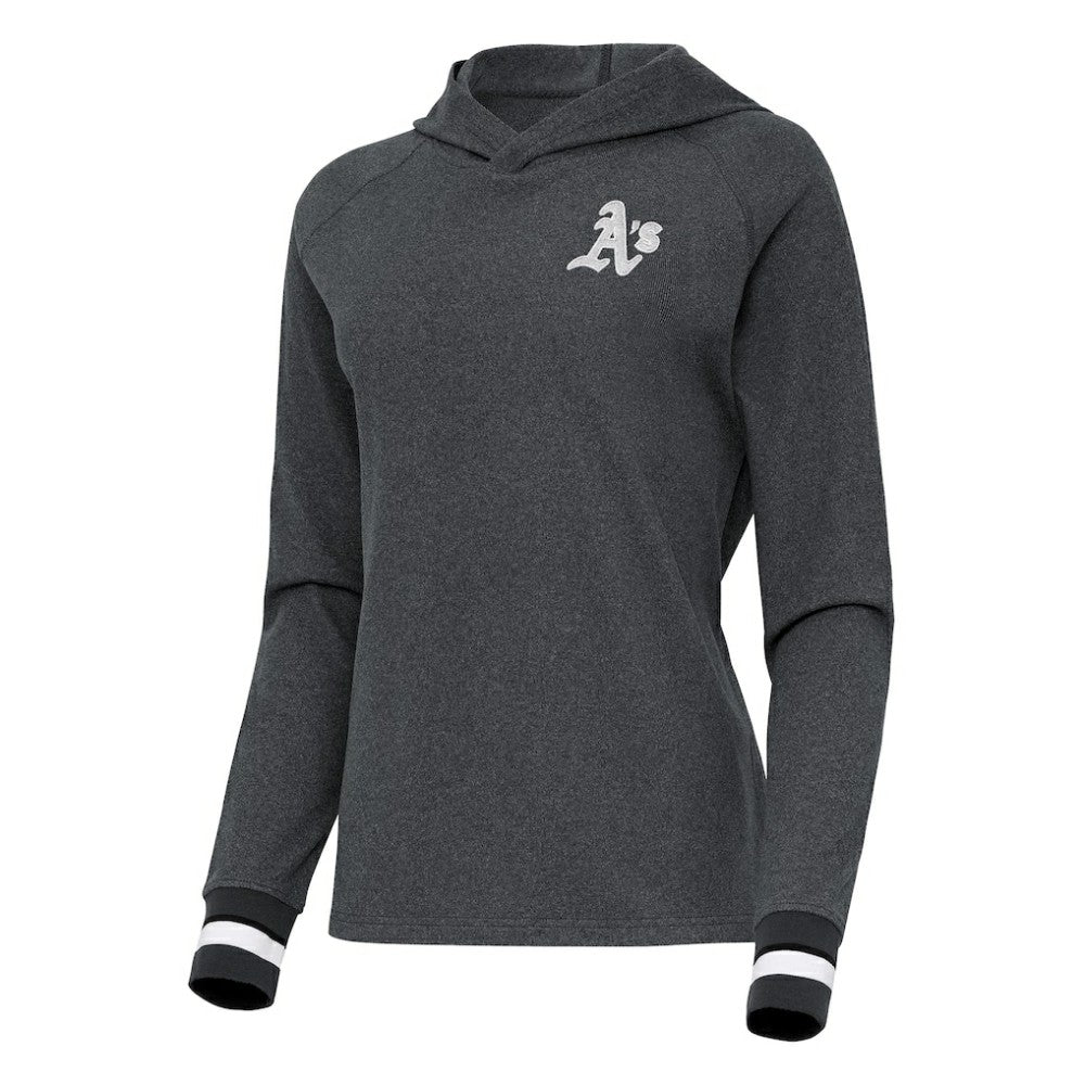 Athletics Antigua Women's Trek Pullover Hoodie Heather Charcoal