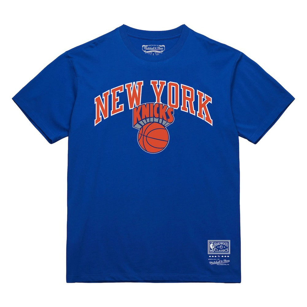 New York Knicks Hardwood Classics Vintage Logo T-Shirt - Blue for sale