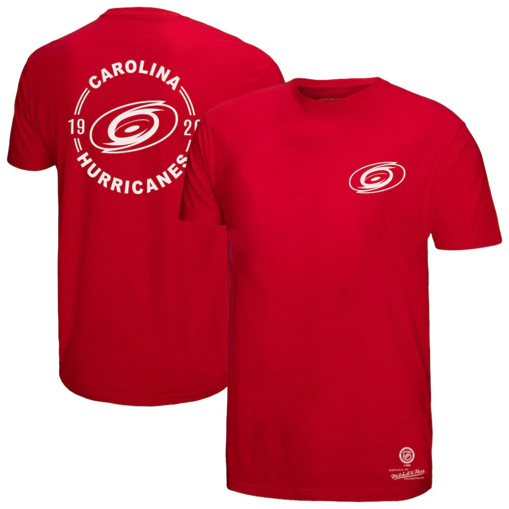 Carolina Hurricanes Mitchell & Ness Core Penalty Box 3.0 T-Shirt - Red T-shirts