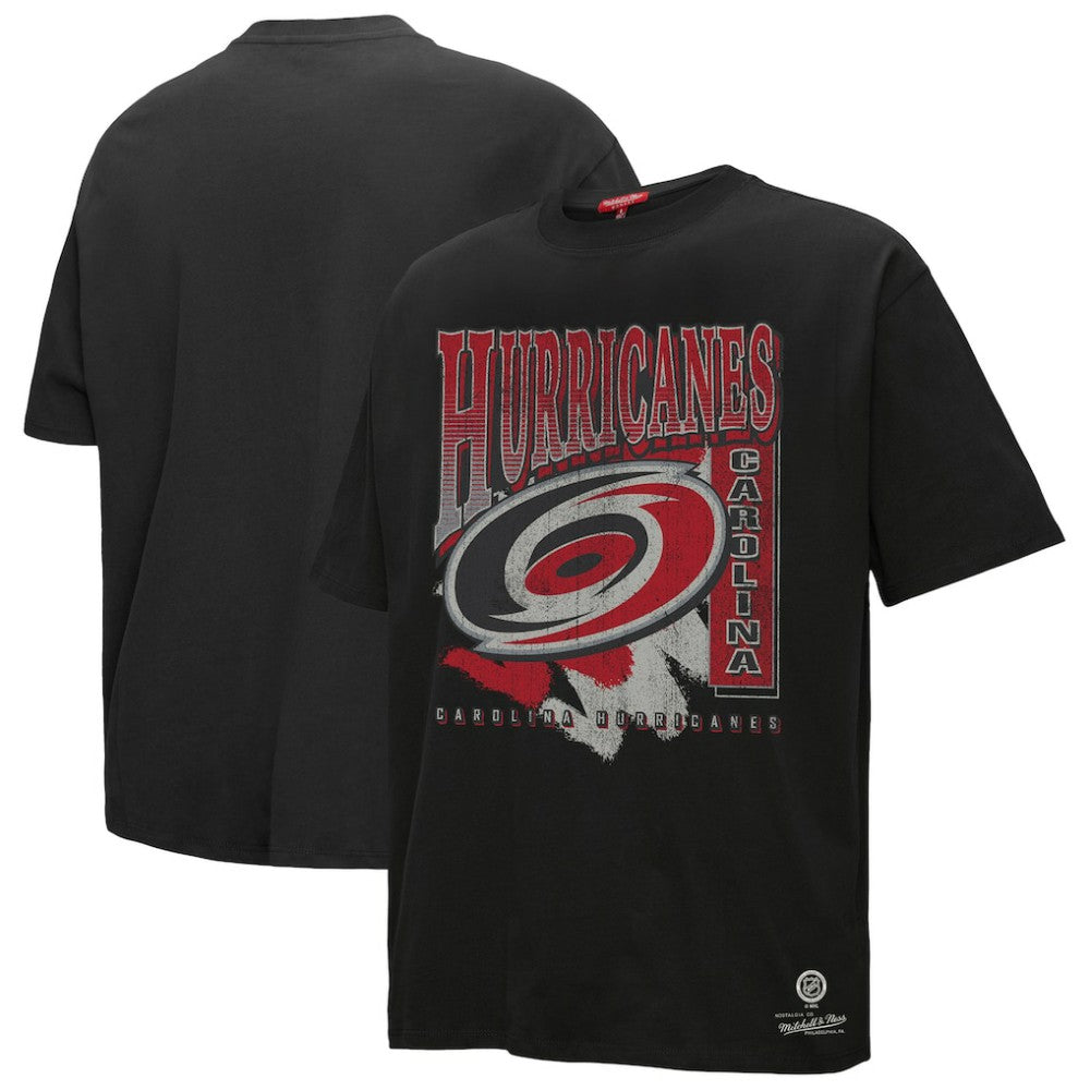 Carolina Hurricanes Mitchell & Ness Women's Choppy Ice Boyfriend T-Shirt - Black T-shirts