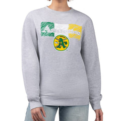 Athletics Starter Women's Team Color Shading Fleece Pullover Sweatshirt Gray