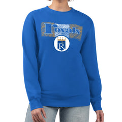 Kansas City Royals Starter Women's Team Color Shading Fleece Pullover Sweatshirt Royal