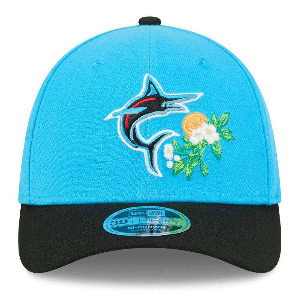 Miami Marlins 2026 Spring Training M-Crown 39THIRTY Flex Hat Blue/Black