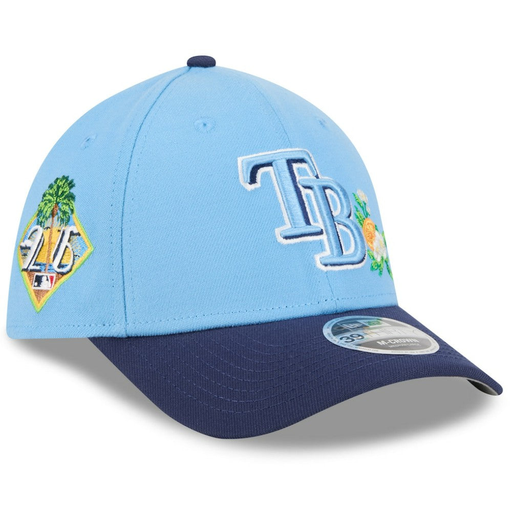 Tampa Bay Rays 2026 Spring Training M-Crown 39THIRTY Flex Hat Light Blue/Navy
