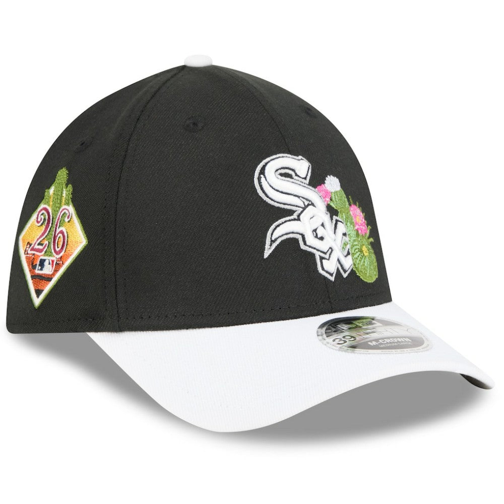 Chicago White Sox 2026 Spring Training M-Crown 39THIRTY Flex Hat Black/White
