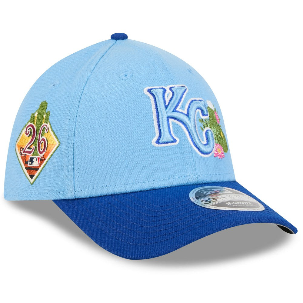 Kansas City Royals 2026 Spring Training M-Crown 39THIRTY Flex Hat Light Blue/Royal