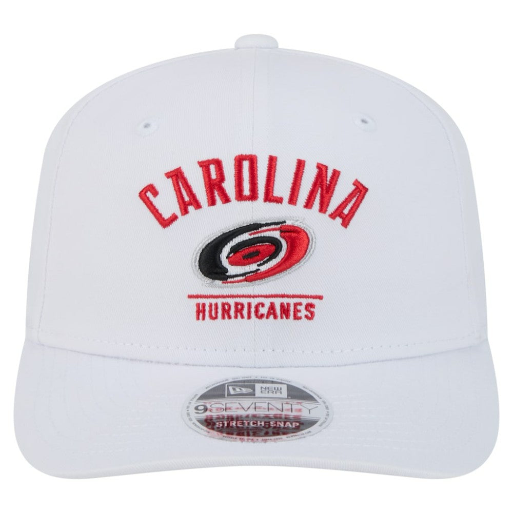 Carolina Hurricanes New Era Team Lockup Basic 9SEVENTY Adjustable Hat - White Hats