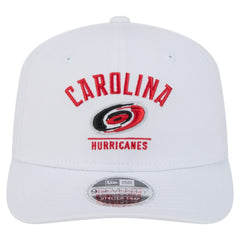 Carolina Hurricanes New Era Team Lockup Basic 9SEVENTY Adjustable Hat - White Hats