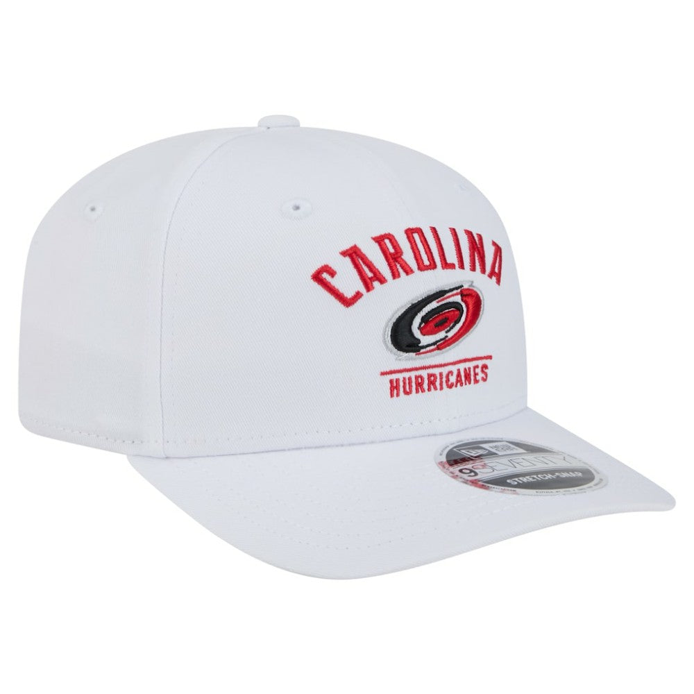 Carolina Hurricanes New Era Team Lockup Basic 9SEVENTY Adjustable Hat - White Hats