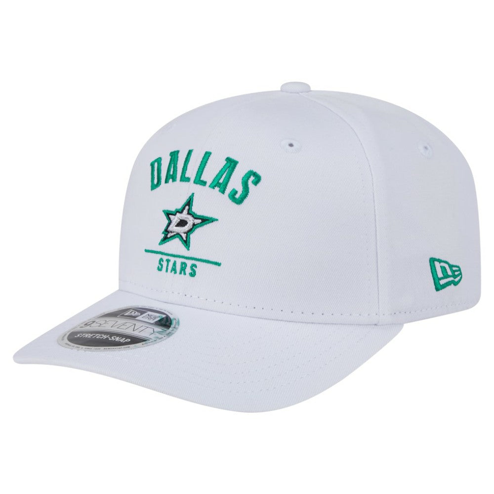 Dallas Stars New Era Team Lockup Basic 9SEVENTY Adjustable Hat - White Hats