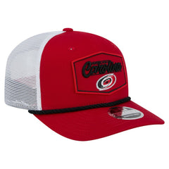 Carolina Hurricanes New Era Team Patch Basic 9SEVENTY Adjustable Trucker Hat - Red/White Hats