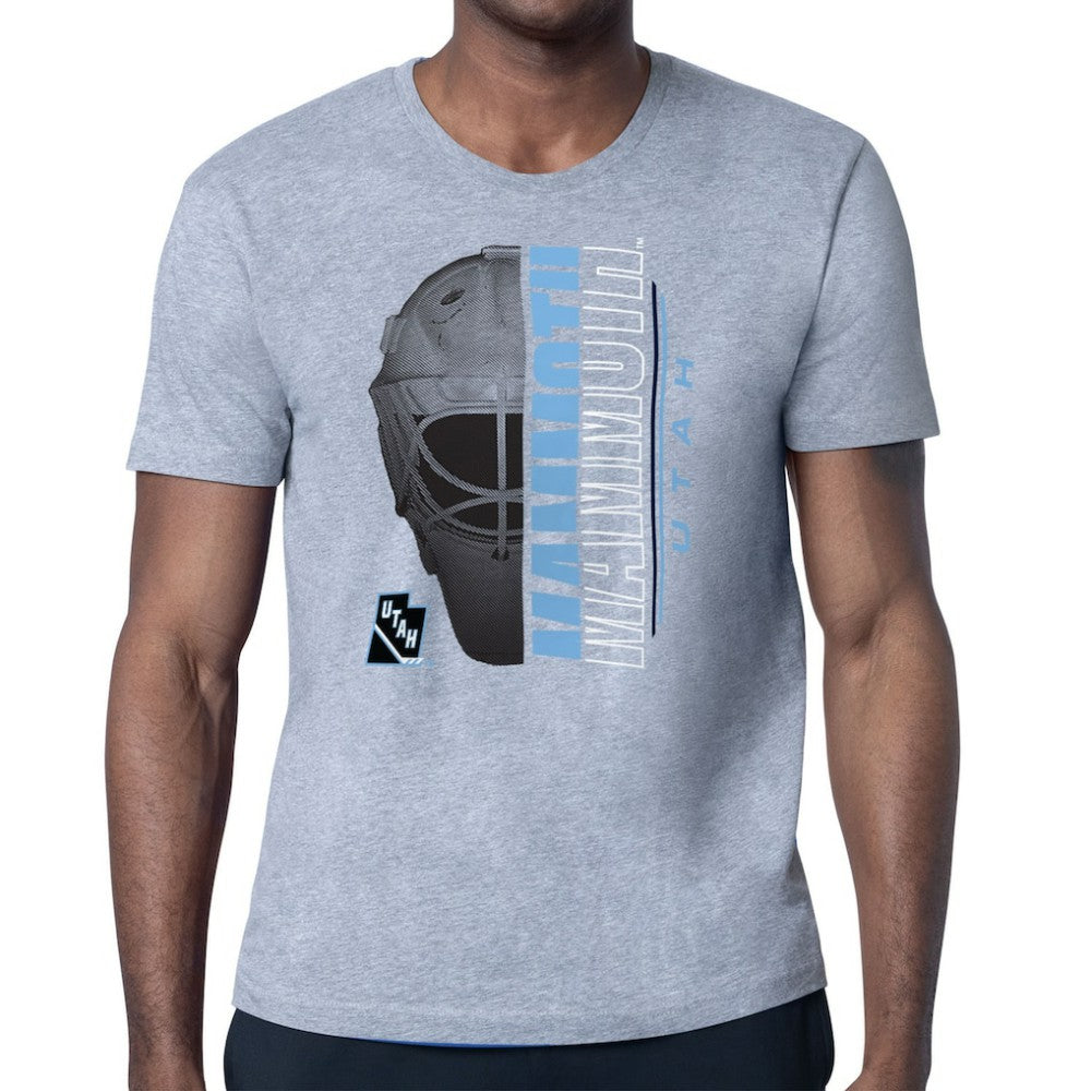 Utah Mammoth Starter Half Helmet T-Shirt - Gray T-shirts