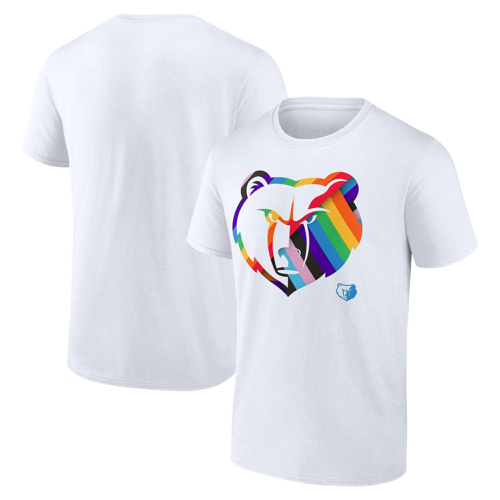 Memphis Grizzlies Team Logo Pride T-Shirt - White cheap