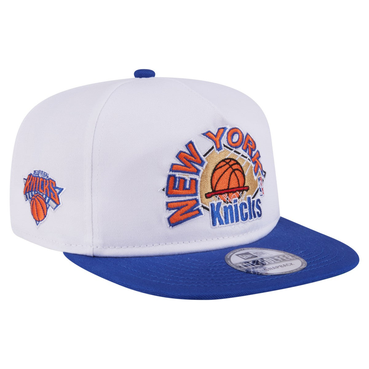 New York Knicks Hardwood Two-Tone Golfer Adjustable Hat - White/Blue discount