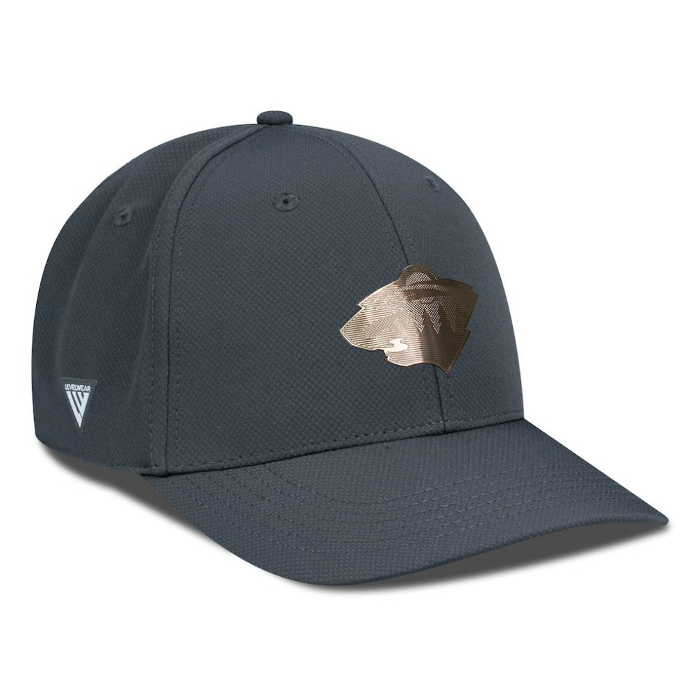 Minnesota Wild Levelwear Rise Copper Insignia Flex Hat - Charcoal Hats