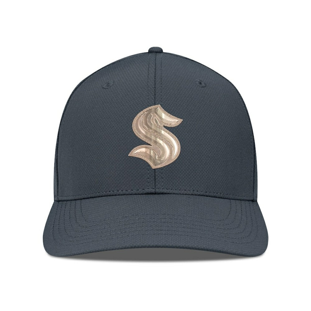 Seattle Kraken Levelwear Rise Copper Insignia Flex Hat - Charcoal Hats