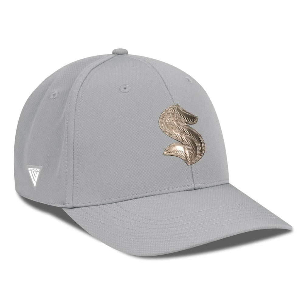Seattle Kraken Levelwear Rise Copper Insignia Flex Hat - Gray Hats