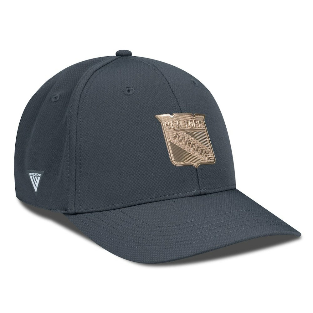 New York Rangers Levelwear Rise Copper Insignia Flex Hat - Charcoal Hats