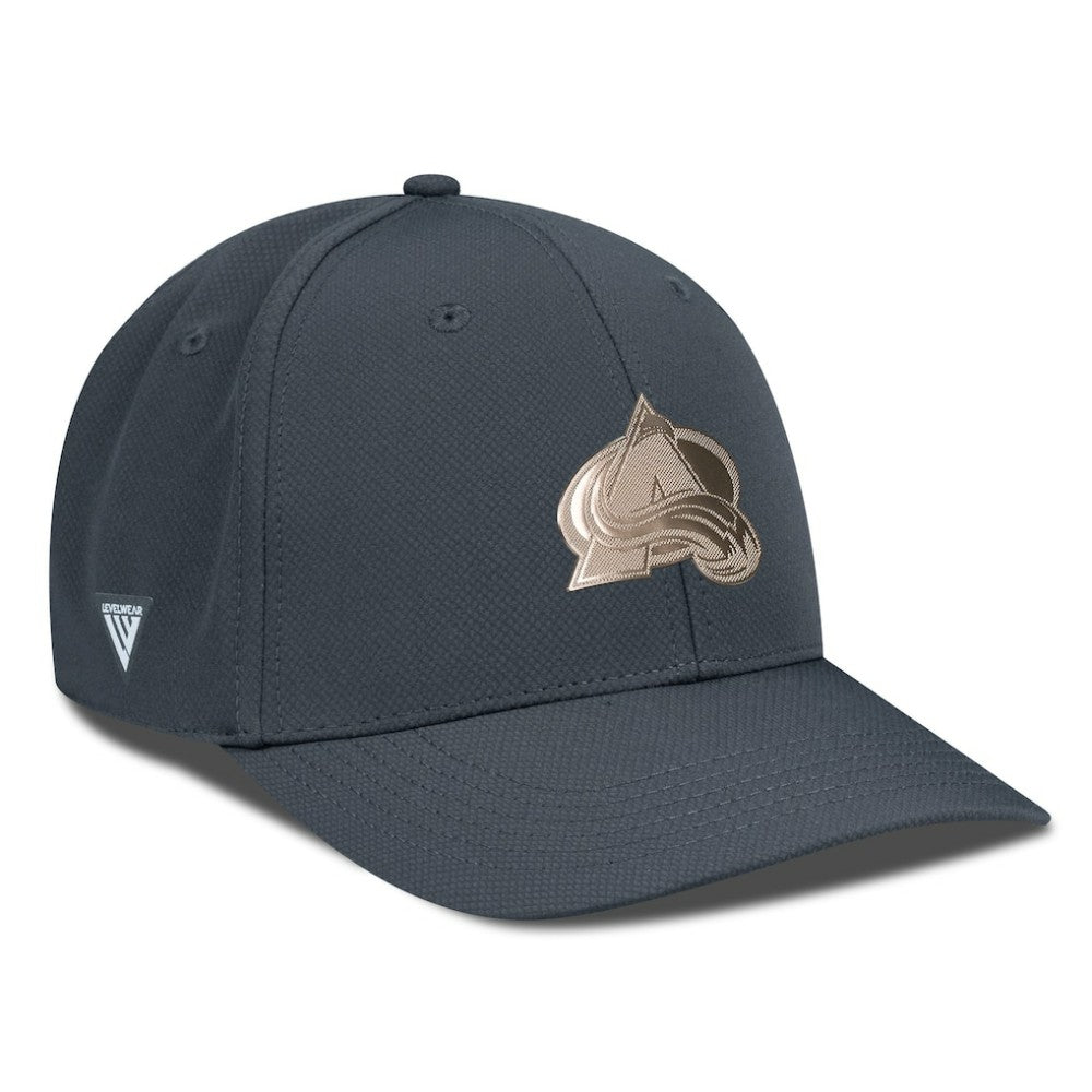 Colorado Avalanche Levelwear Rise Copper Insignia Flex Hat - Charcoal Hats