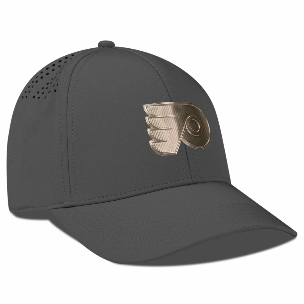 Philadelphia Flyers Levelwear Ascend Copper Insignia Vented Adjustable Hat - Charcoal Hats