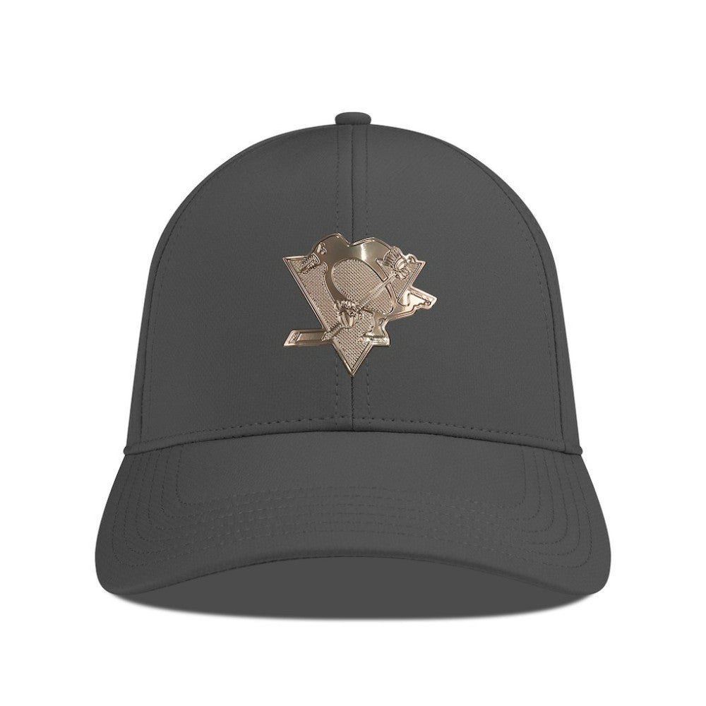 Pittsburgh Penguins Levelwear Ascend Copper Insignia Vented Adjustable Hat - Charcoal Hats