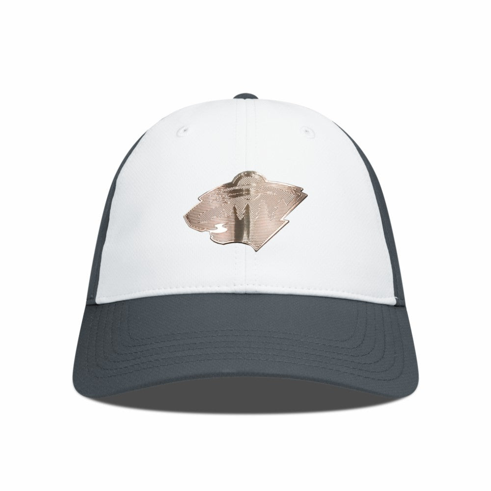Minnesota Wild Levelwear Endure Copper Insignia Adjustable Hat - White/Charcoal Hats