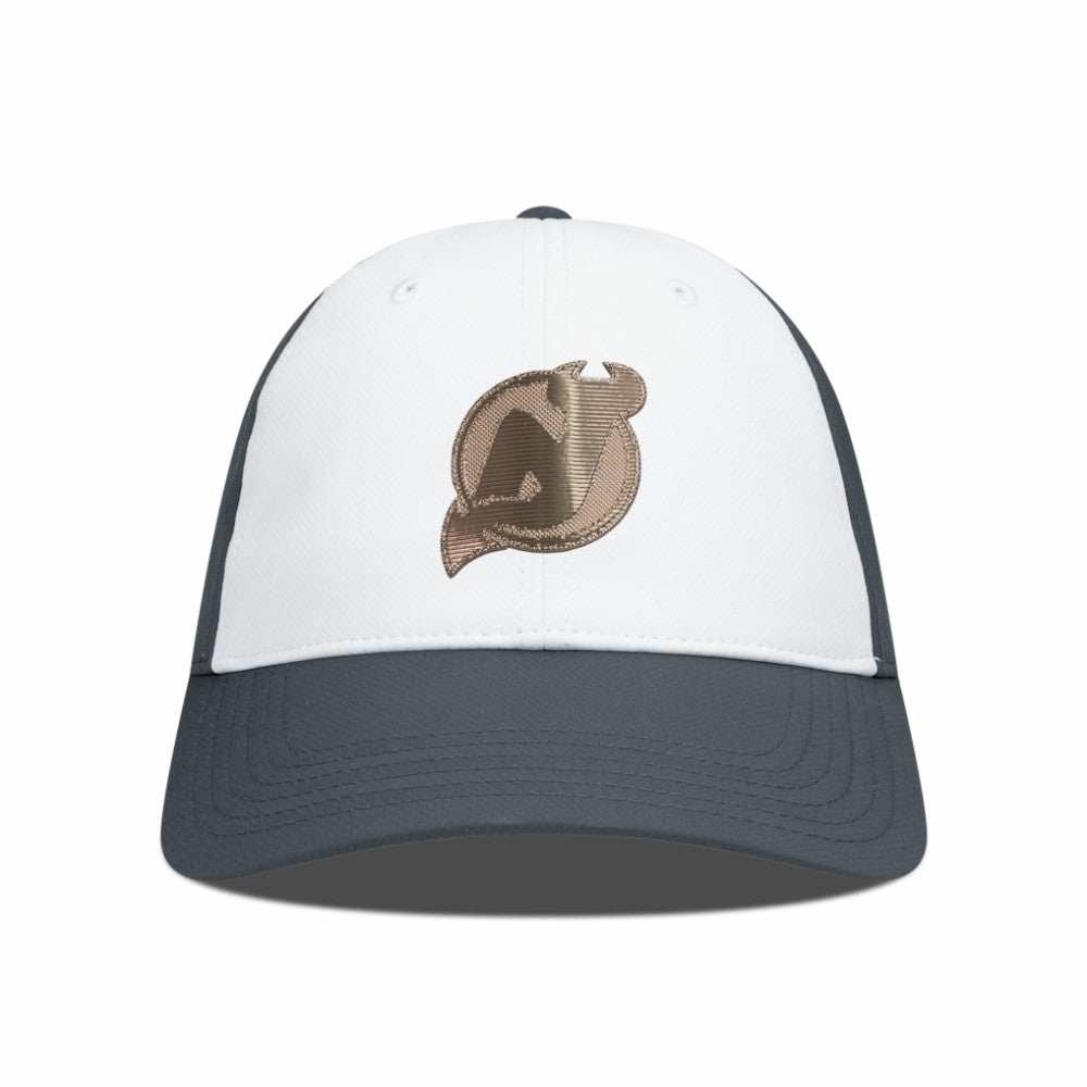 New Jersey Devils Levelwear Endure Copper Insignia Adjustable Hat - White/Charcoal Jerseys
