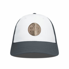 Edmonton Oilers Levelwear Endure Copper Insignia Adjustable Hat - White/Charcoal Hats